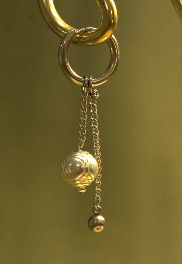 PRECOMMANDE - "Petanca Bochin" - Mono - Créole, Plaqué Argent, Acier Inoxydable (Boucle à l'Unité)