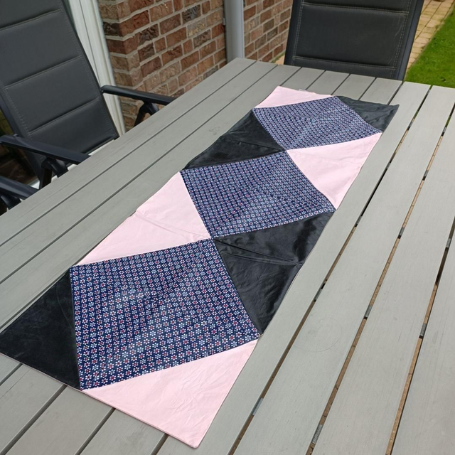 beschichteter Tischläufer, wendbar, einseitig Patchwork, 40×120cm