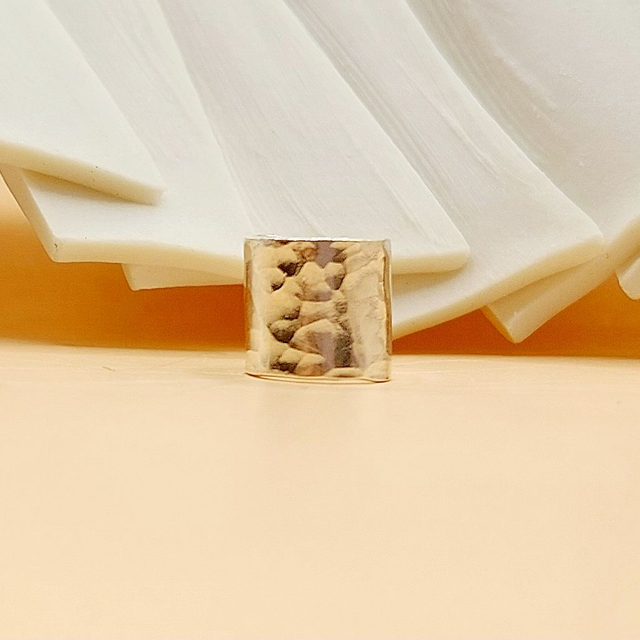 Sterling silver hammered texture ear cuff