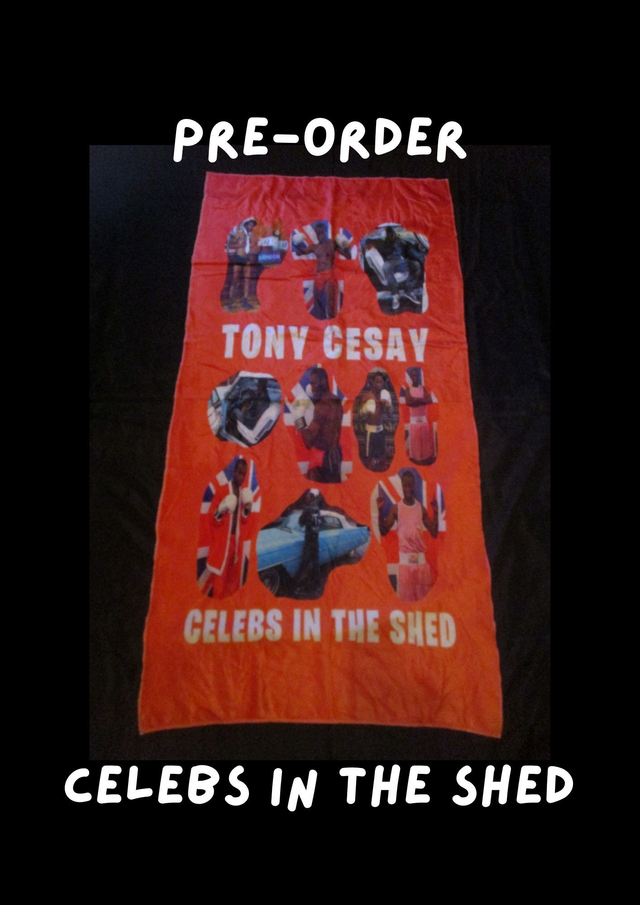 Tony Cesay ABA Champion Boxer Picture TWO COLOURS ORANGE Blanket (WHITE Bubble Logo)(75cm x 150cm) PRE-ORDER BUY NOW