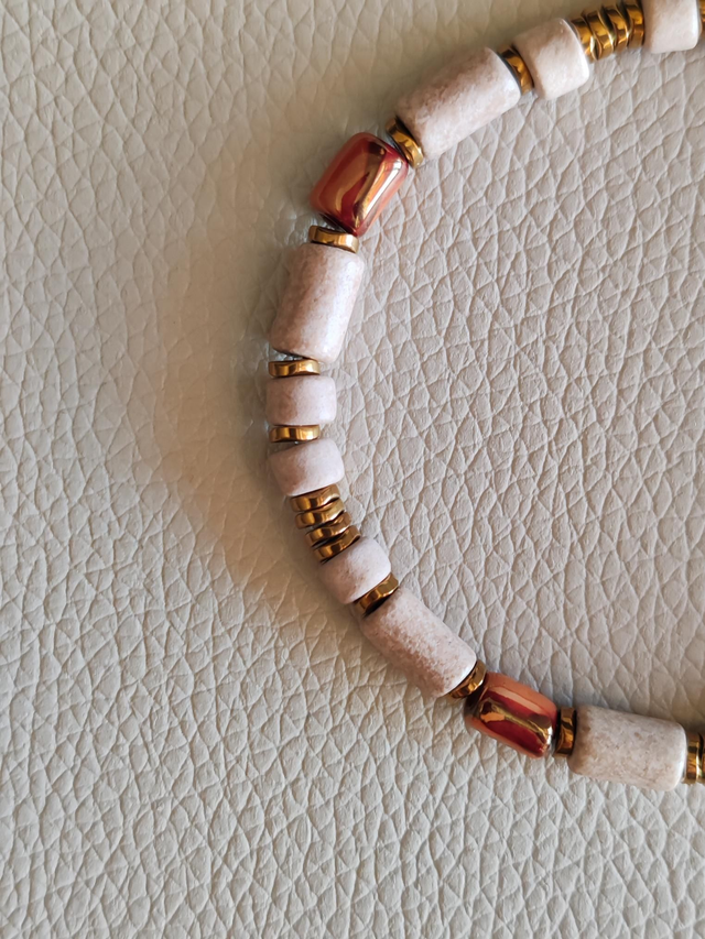 Antik Faroa - Bracelet Greige &amp; Terracotta 