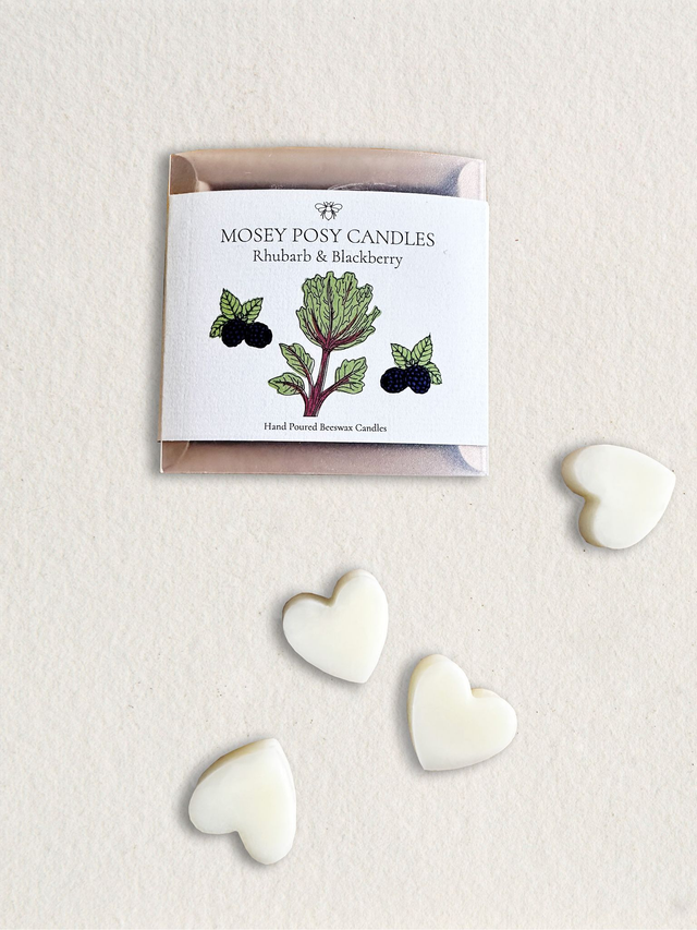 10 Scented Heart Beeswax Wax Melts 