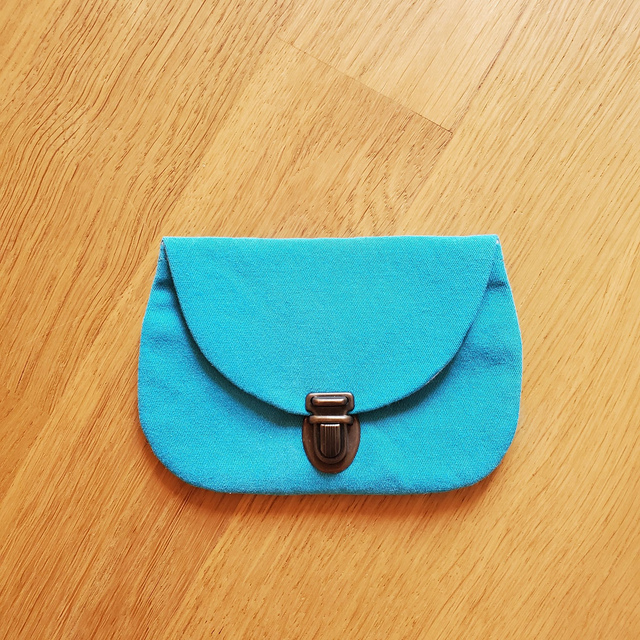 Porte-monnaie Coquelicot - Jean turquoise