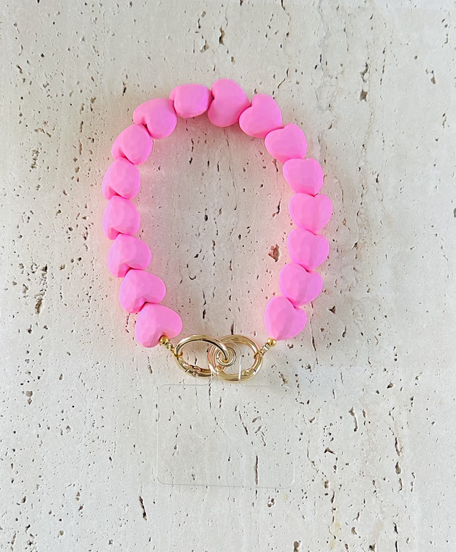 Hartjes Telefoonkoort mat roze 