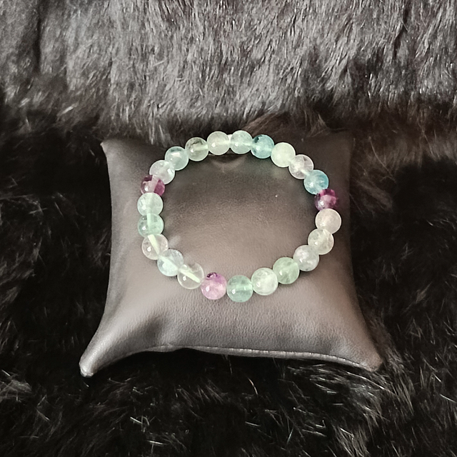 Bracelet uni Fluorine multicolore 08 mm