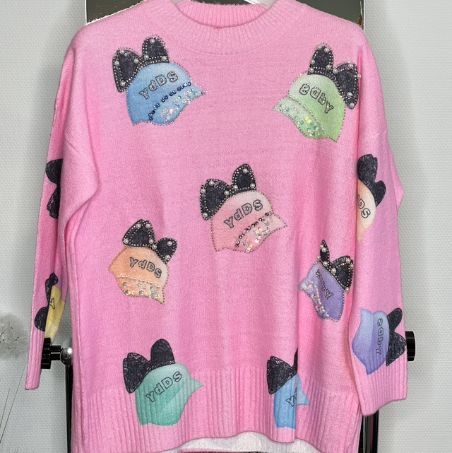Pullover „Caps“ rosa 
