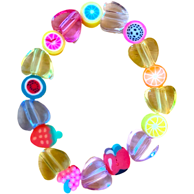 Armband fruit en hartjes