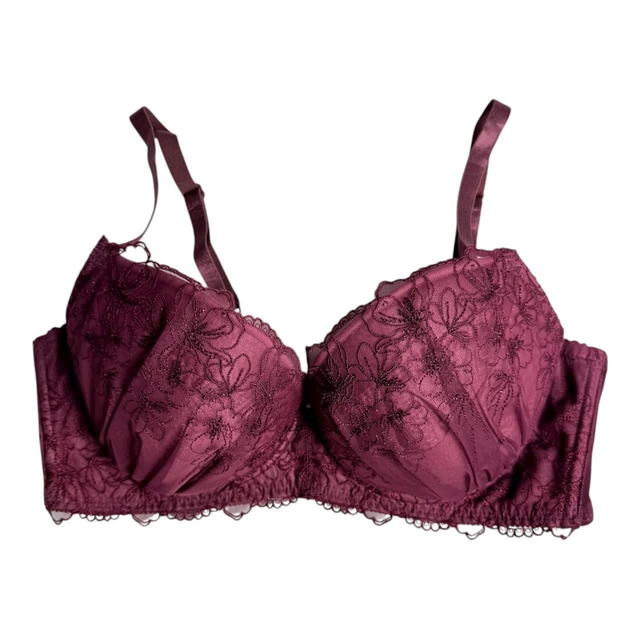 Burgundy embroidered Japanese Bra UK 36B  
