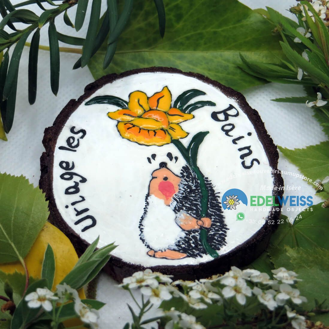 Uriage les Bains - hérisson avec narcisse