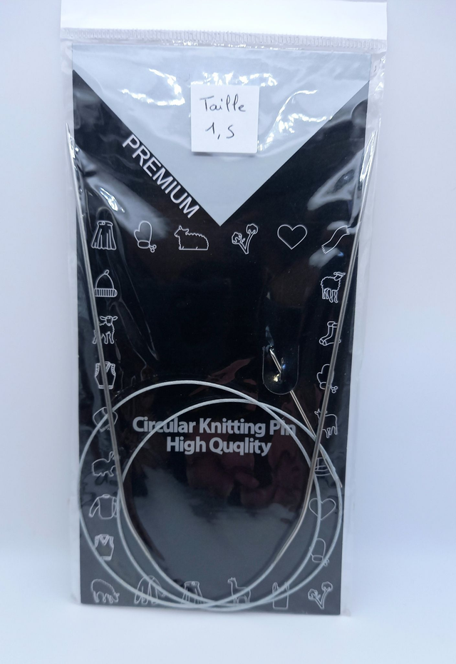 Aiguilles circulaires taille 01.5