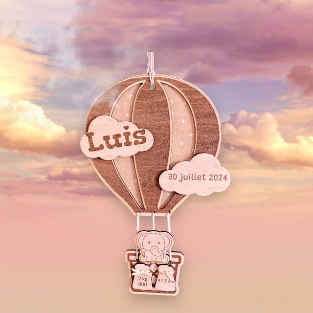 Décoration murale ballon Mongolfière 