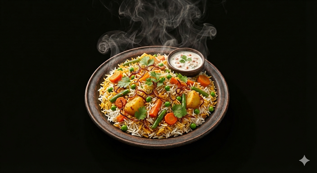 Vegetable Dum Biryani 