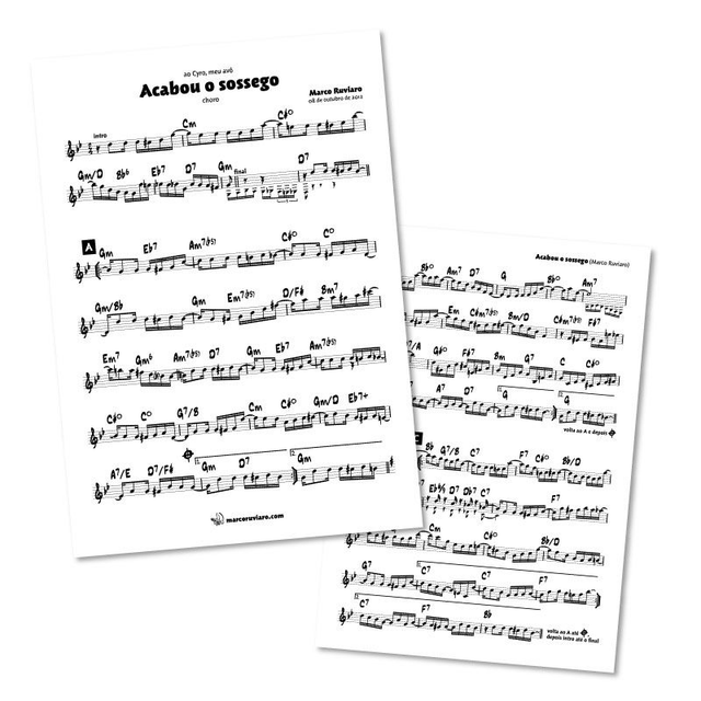 ACABOU O SOSSEGO by Marco Ruviaro (PDF score)