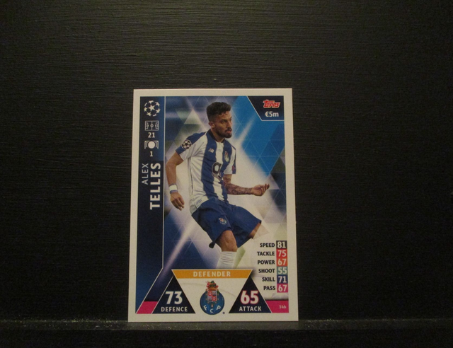 Alex Telles - UEFA Champions League Match Attax 2018/19 Original Trading Card #346