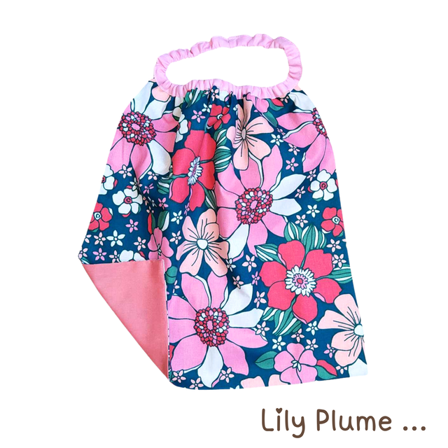 Serviette élastiquée fleurs