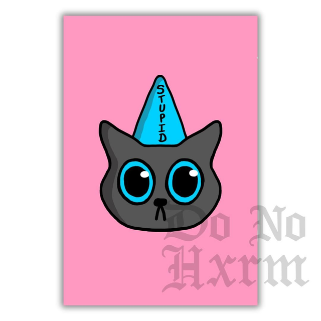 Stupid Cat Art Print (6x4) 