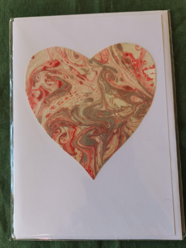 Marbled Heart Card 