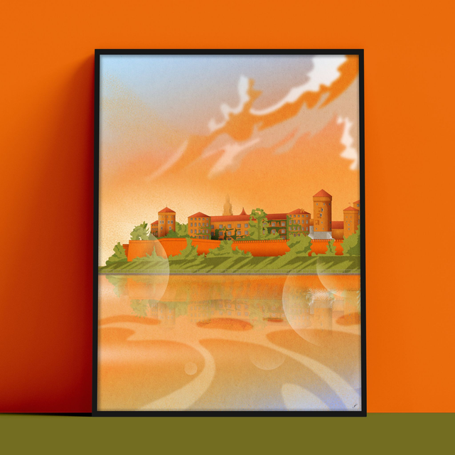 Widok na Wawel i Wisłę, Kraków