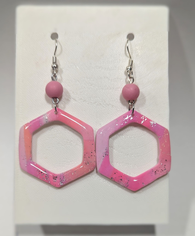 Boucles d'oreilles roses