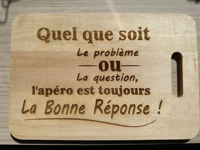 Planche à découper La bonne réponse