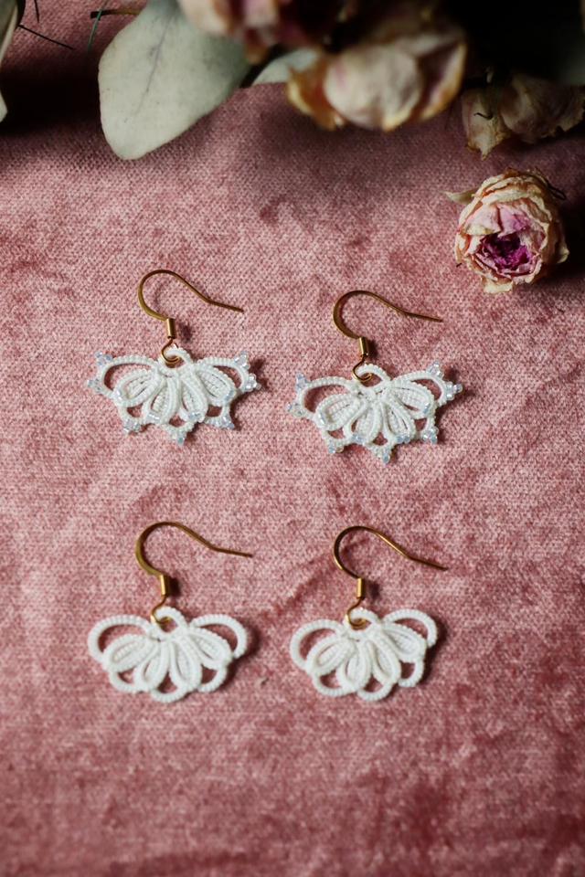 Boucles d'oreille en dentelle Ophélie - Mariage
