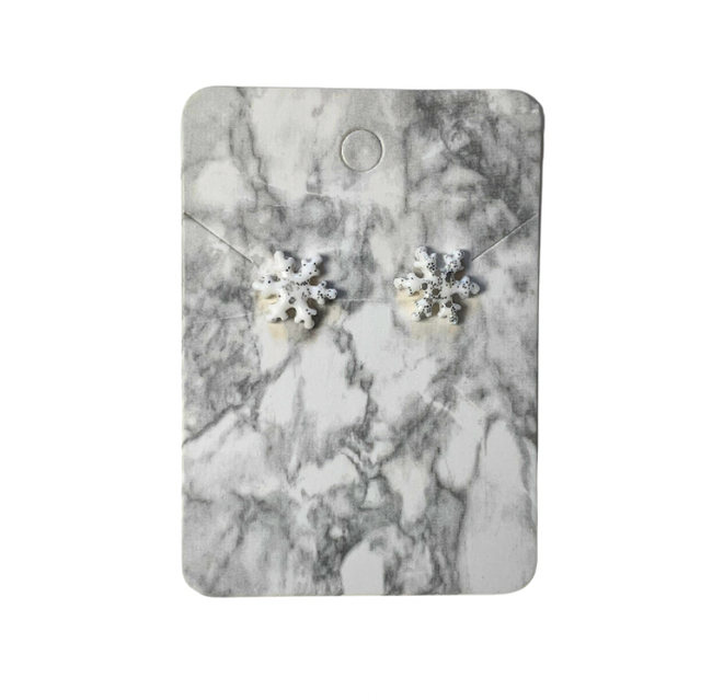 Christmas snowflake studs