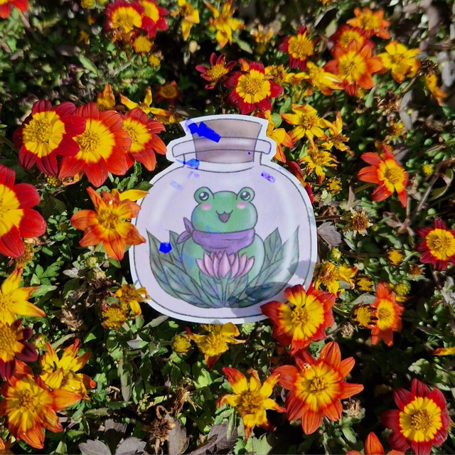 Magnet holographique grenouille 