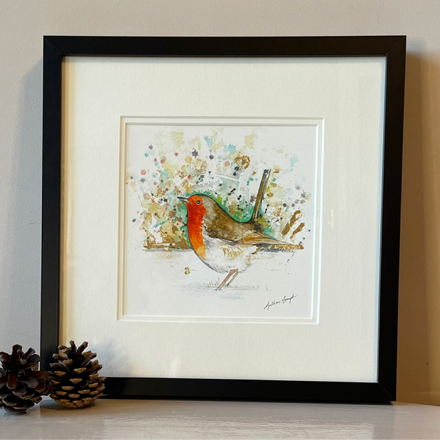 Robin (gold leaf print)