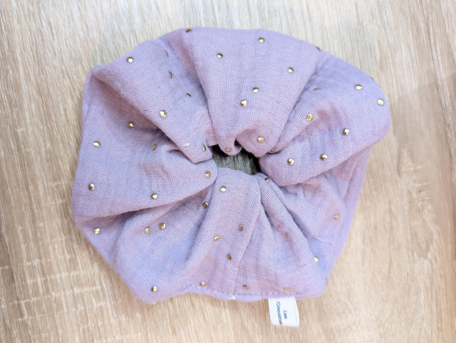 Chouchou lavande brillant 