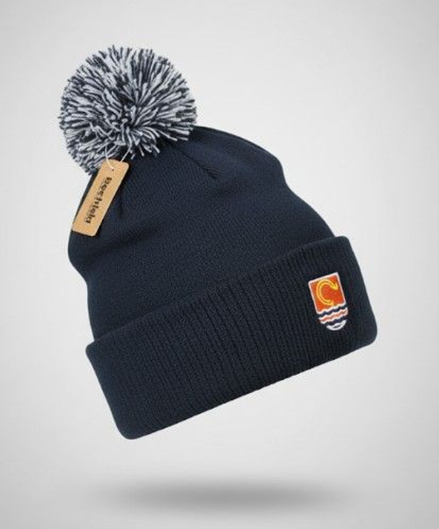 Emblem Navy Bobble Hat