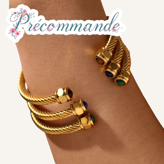 Bracelet VAHÉRA Jonc bleu | PRÉCOMMANDE 