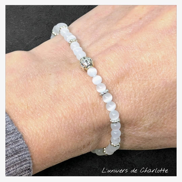 Bracelet "Sélénite" 4mm BR-111