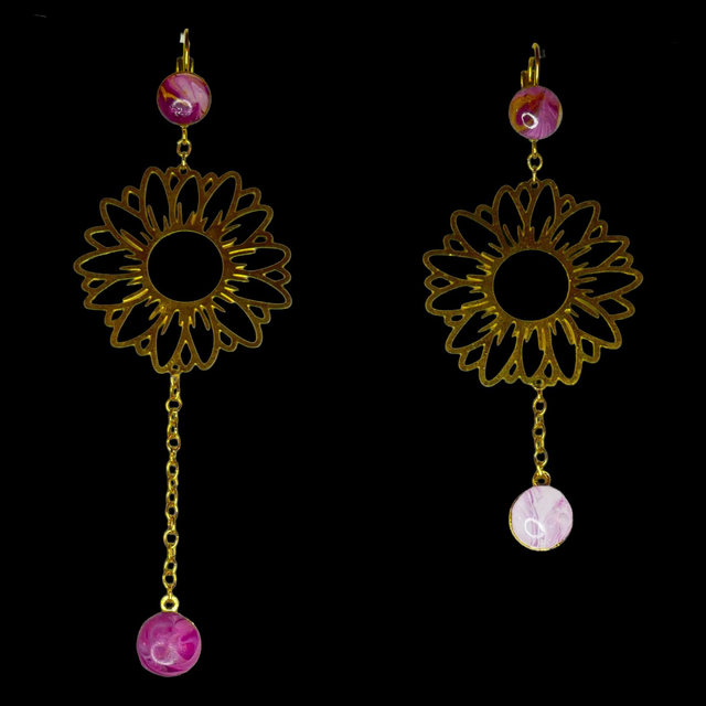 Boucles d'oreilles Cassis