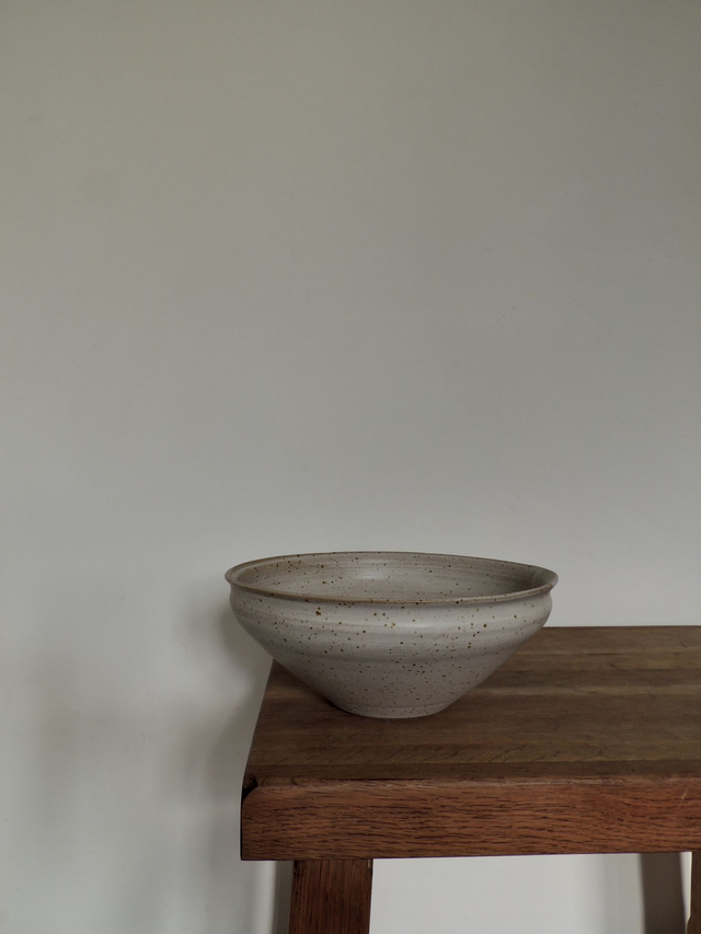 Large Angular Serving Bowl | Almond Speckle