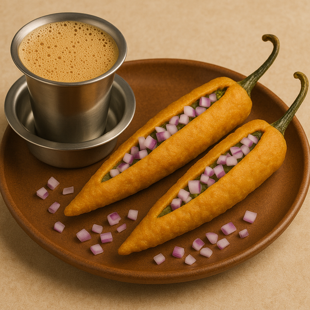 Combo2 - Coffee &amp; 2 Mirchi Bajjis