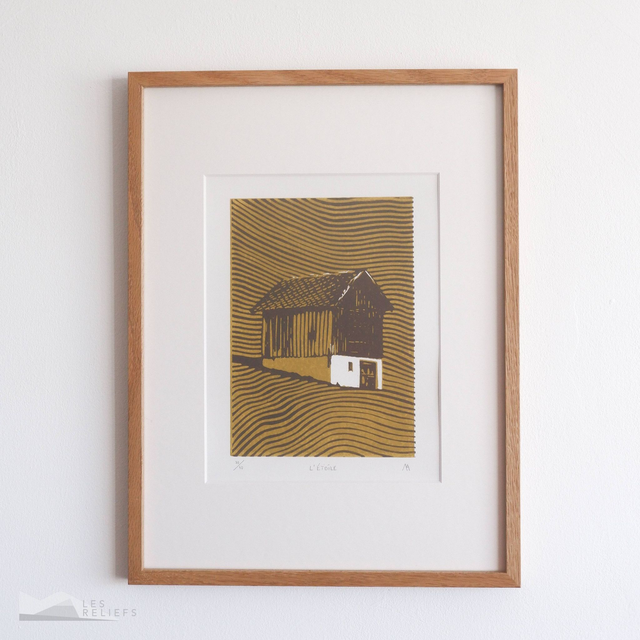 Linocut &#039;l&#039;Étoile&#039;