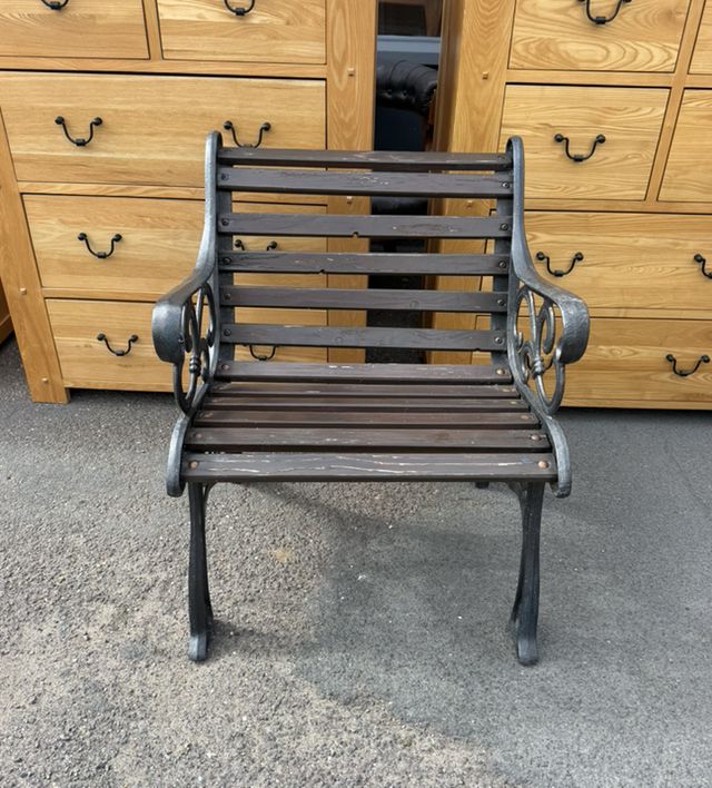 Single Cast Iron Garden Seat