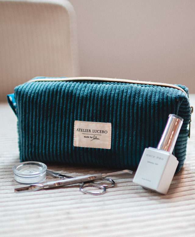 Trousse skin -  Bleu pétrole 