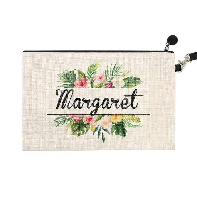 Linen Cosmetic Pouch