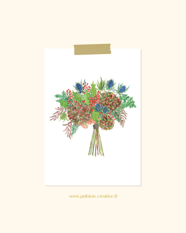 Illustration Bouquet Forêt enchanté