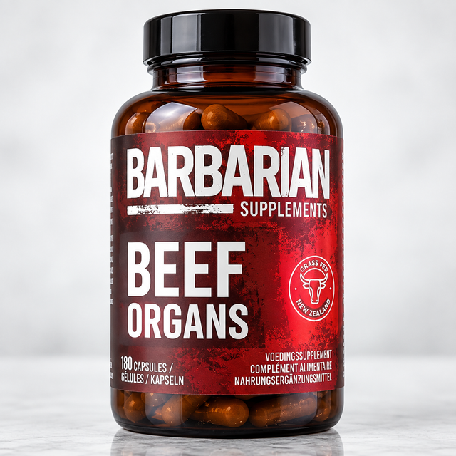 Barbarian Supplements Beef Organs – 180 capsules