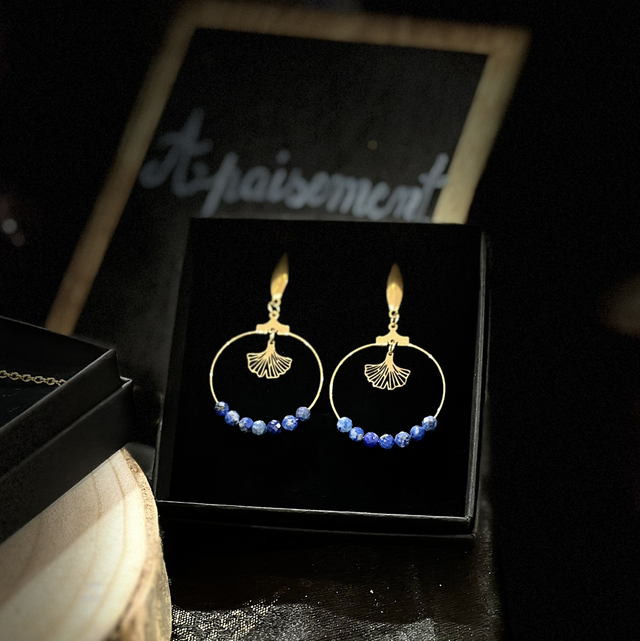 Z- BO - Lapis-lazuli - acier doré