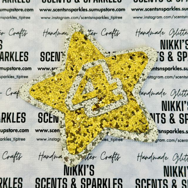 Glitter Star Birthday Badge