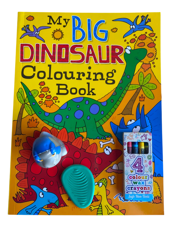 Kids Dinosaur Activity Set – Big Colouring Book, Crayons &amp; Sensory Fidget Toys  