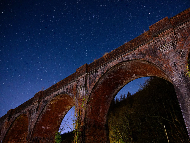 Pontrhydyfen Viaduct at Night