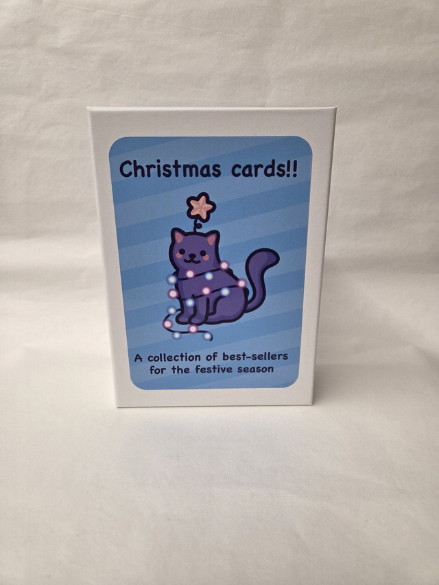 Cat Themed Christmas Card Bundle - 20 Designs With Envelopes - ST-017