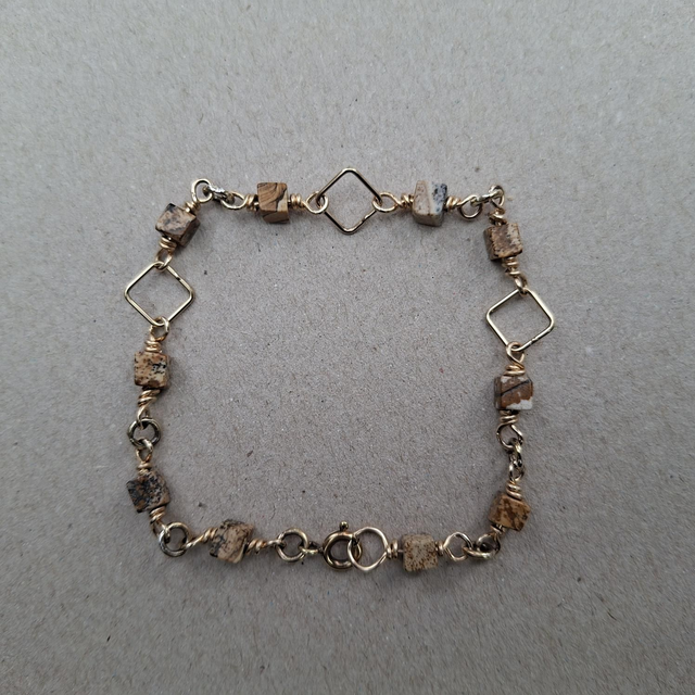 Woestijn jaspis vergulde armband 