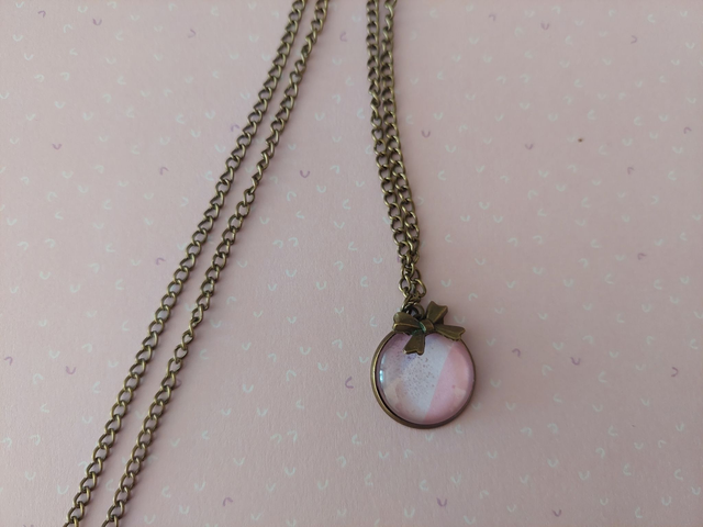 Collier Cabochon Love rose