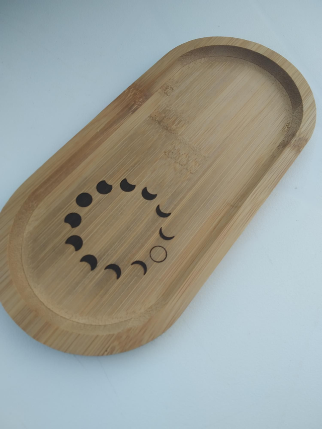 Petit plateau en bambou cycle lunaire