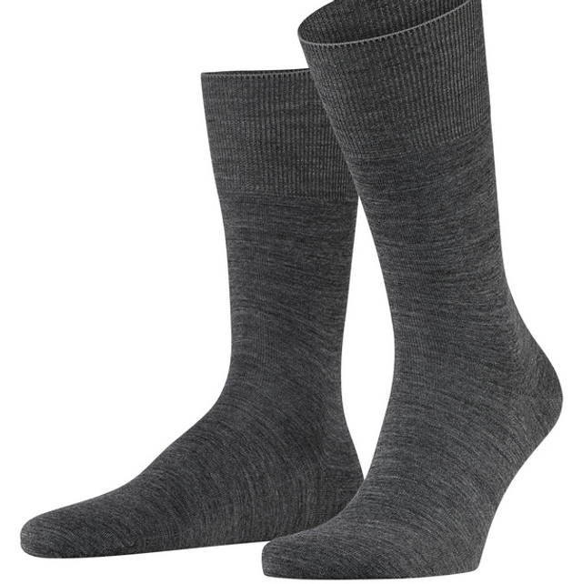 Falke Airport Heren Sokken Dark Grey 